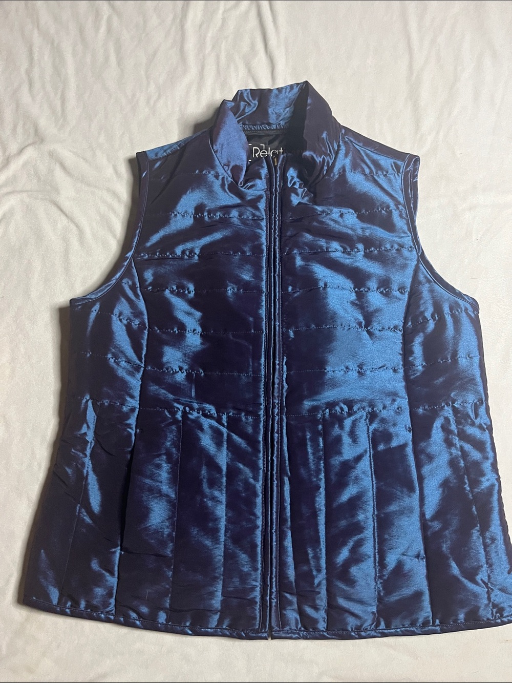 Relativity Lightweight Shiny Blue Quilted Vest